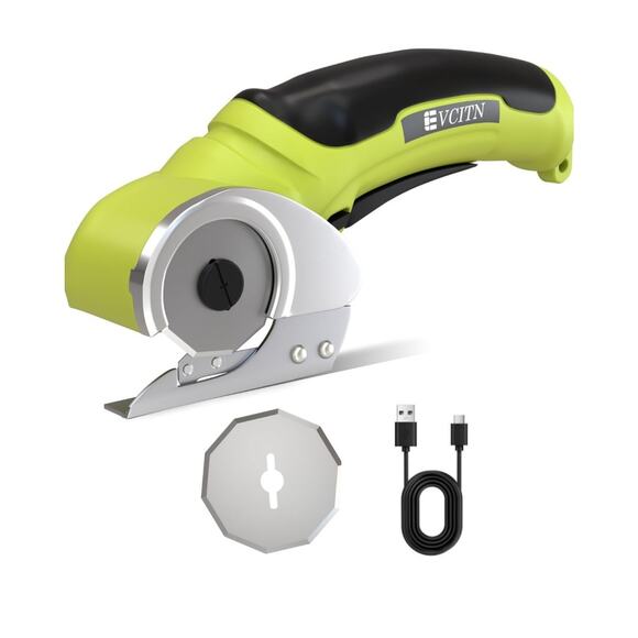 Electric Scissors Leather Fabric Cutter Blade Green Cordless Evcitn - Picture 4 of 8